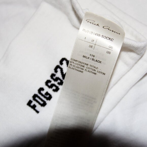 BNWT SS22 RICK OWENS "FOGACHINE" FOG SOCKS MILK 2 & 3 - Picture 6 of 6